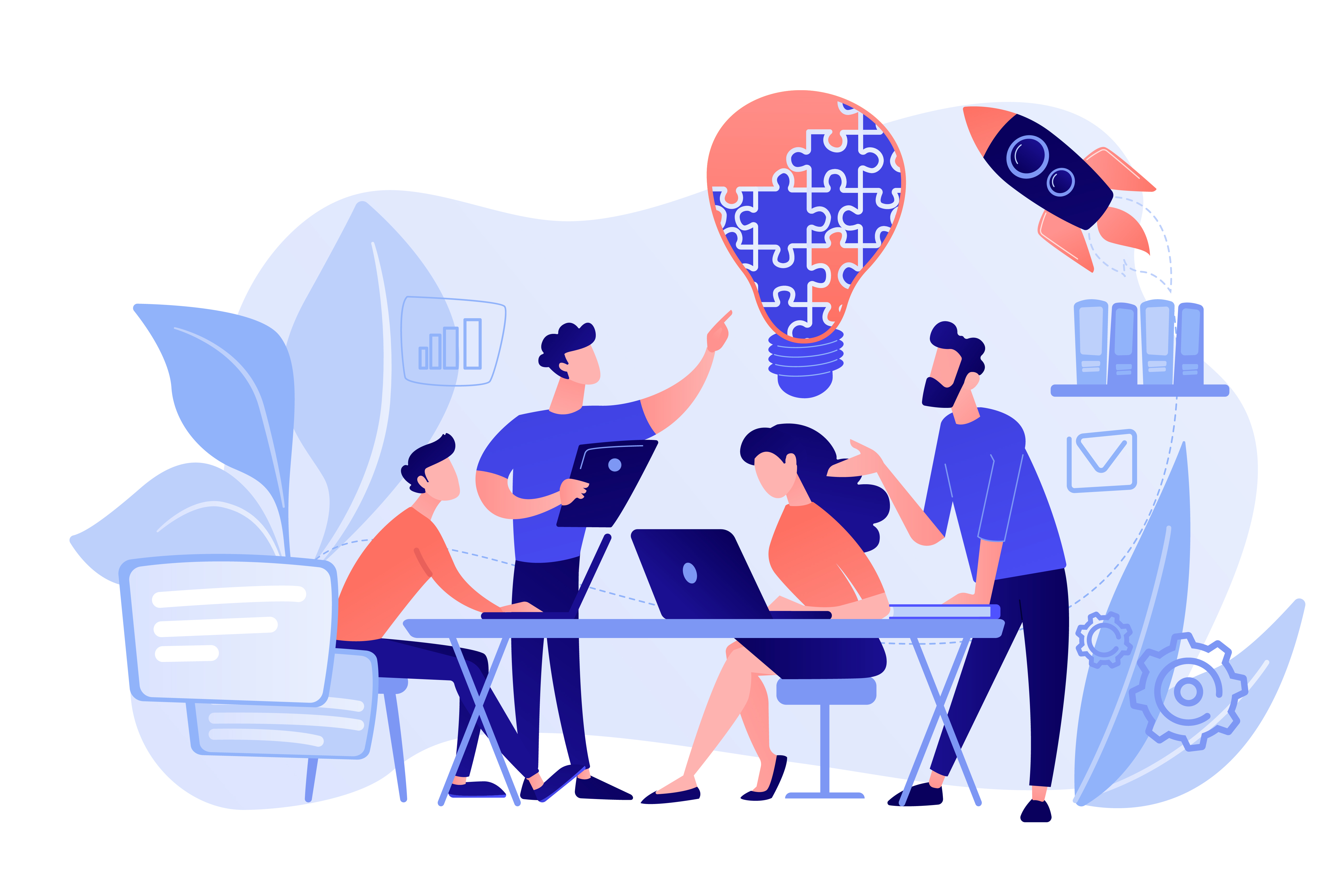 Team collaboration illustration
